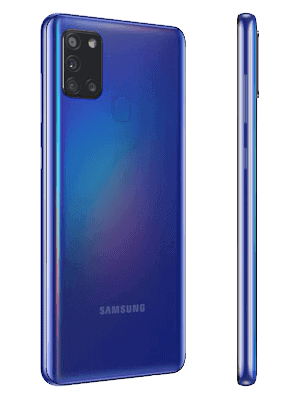 Telekom - Samsung Galaxy A21s - blau / blue (seitlich)