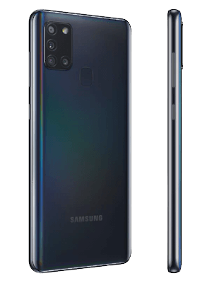 Telekom - Samsung Galaxy A21s - schwarz / black (seitlich)