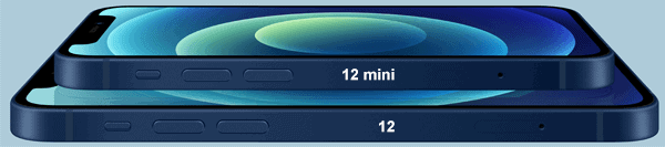 Display vom Apple iPhone 12 und iPhone 12 mini