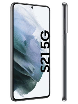 Telekom - Samsung Galaxy S21 5G - grau (phantom gray / grey) - seitlich
