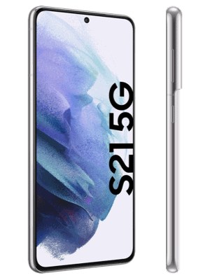 Telekom - Samsung Galaxy S21 5G - phantom white - seitlich