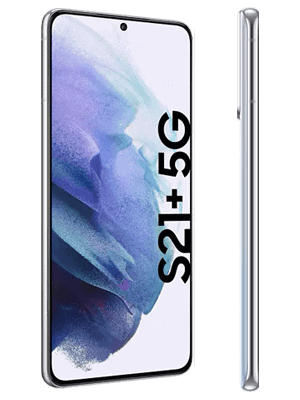 Telekom - Samsung Galaxy S21+ 5G - phantom white (weiß) - seitlich
