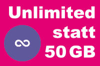 Telekom MagentaMobil M Tarif mit Unlimited Datenvolumen statt 50 GB
